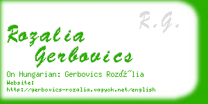 rozalia gerbovics business card